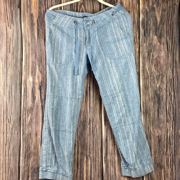 Prana Blue Striped Capris - Picture 10 of 12